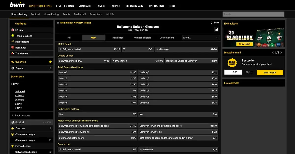 Bwin Képernyőkép 3